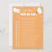 Kawaii Halloween die zei het mam of pap Baby spel Kaart (Voorkant)