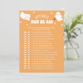 Kawaii Halloween die zei het mam of pap Baby spel Kaart (Staand voorkant)