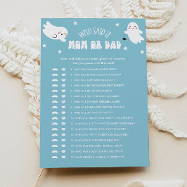 Kawaii Halloween die zei het mam of pap Baby spel Kaart