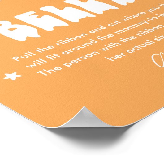 Kawaii Halloween Hoe groot is haar buik Baby spel Poster (Hoek)