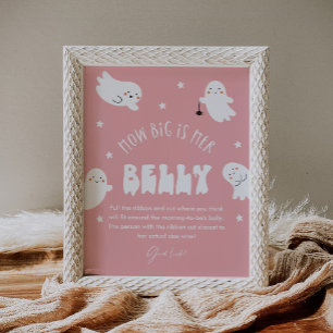 Kawaii Halloween Hoe groot is haar buik Baby spel Poster