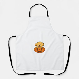 Kawaii Halloween-hond � Pompoen Puppystickers Doos Schort