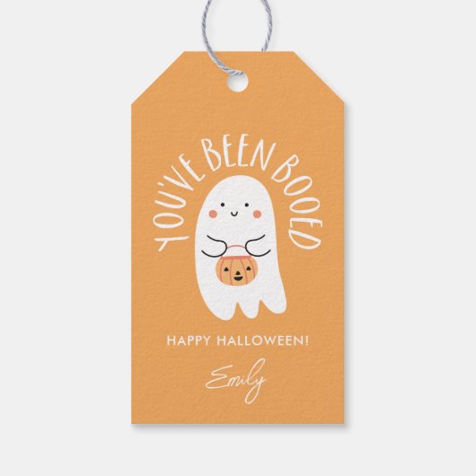 Kawaii Halloween Je bent uitgejouwd Label Cadeaulabel (Achterkant)