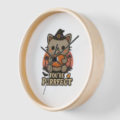 Kawaii Halloween kat met pompoen, Schattigee heks  (Hoek)