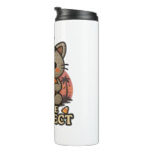 Kawaii Halloween kat met pompoen, Schattigee heks  Thermosbeker (Geroteerd rechts)