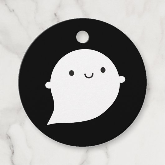 Kawaii Halloween Little Ghost Bedankjes Labels (Voorkant)