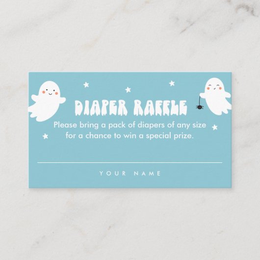 Kawaii Halloween Luier Raffle Ticket Kaart (Voorkant)