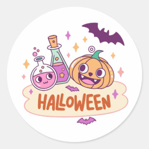 Kawaii Halloween magische drankjes Ronde Sticker