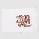 Kawaii Halloween Mummy Cat met Zwaard Classic T-Sh Golfhanddoek (Horizontaal)