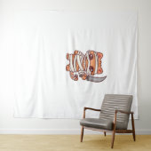 Kawaii Halloween Mummy Cat met Zwaard Classic T-Sh Wandkleed (In Situ (horizontaal))