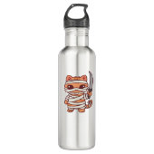 Kawaii Halloween Mummy Cat met Zwaard Classic T-Sh Waterfles (Voorkant)