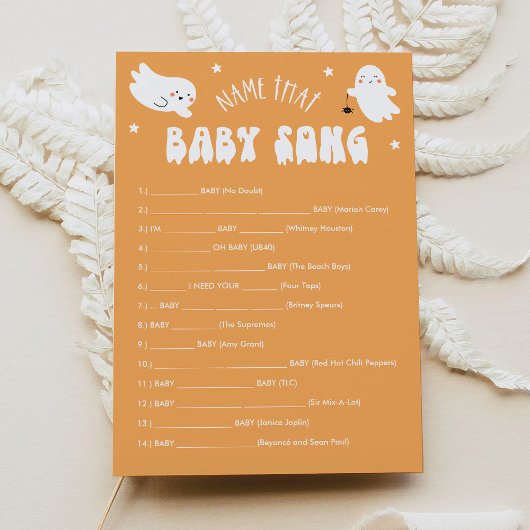 Kawaii Halloween Naam Die Baby Song Game Kaart