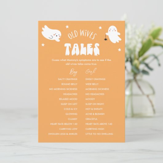 Kawaii Halloween Oude vrouwen Tales Baby shower Sp Kaart (Staand voorkant)