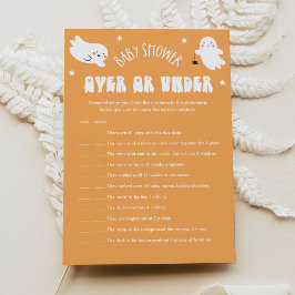 Kawaii Halloween Over of Onder Baby shower Spel Kaart