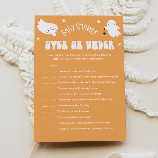 Kawaii Halloween Over of Onder Baby shower Spel Kaart