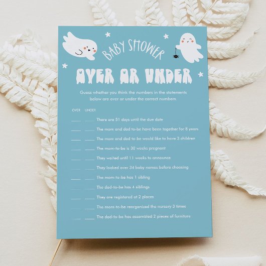 Kawaii Halloween Over of Onder Baby shower Spel Kaart