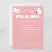 Kawaii Halloween Over of Onder Baby shower Spel Kaart (Voorkant)