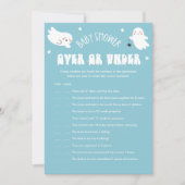 Kawaii Halloween Over of Onder Baby shower Spel Kaart (Voorkant)