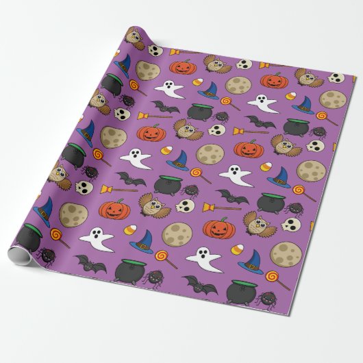 Kawaii Halloween Pack Cadeaupapier (Uitgerold)