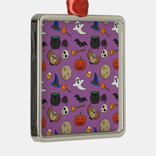 Kawaii Halloween Pack Metalen Ornament (Rechts)