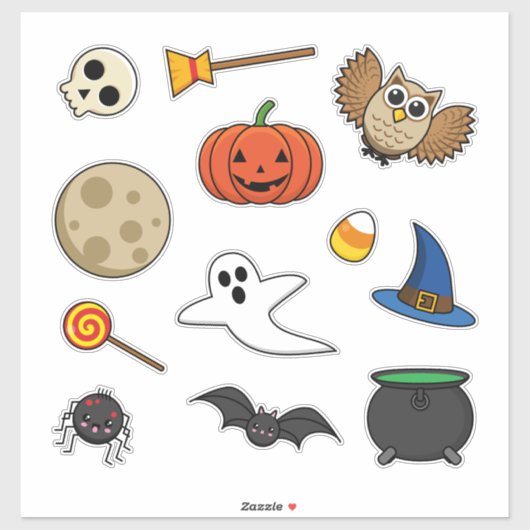 Kawaii Halloween Pack Sticker (Vel)