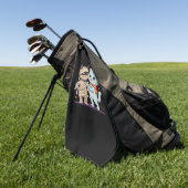 Kawaii Halloween Pals Mummy & Nurse kat Oversized Golfhanddoek (Groen)