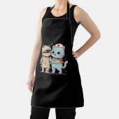 Kawaii Halloween Pals Mummy & Nurse kat Oversized Schort (Insitu)