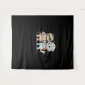 Kawaii Halloween Pals Mummy & Nurse kat Oversized Wandkleed (Voorkant (horizontaal))