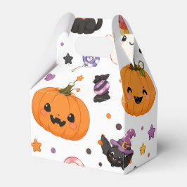 Kawaii Halloween-patroon met Mopige Pompoenen Bedankdoosjes