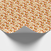 Kawaii Halloween Pompoen & Bogen Gift Wrapping Pap Cadeaupapier (Hoek)