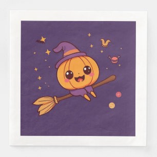 Kawaii Halloween pompoen servet