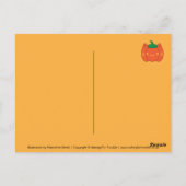Kawaii Halloween Pumpkin Cat Briefkaart (Achterkant)