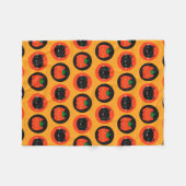 Kawaii Halloween Pumpkin Cats Fleece Deken (Voorkant (Horizontaal))