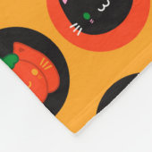 Kawaii Halloween Pumpkin Cats Fleece Deken (Hoek)