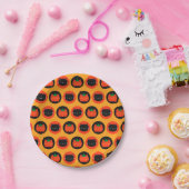 Kawaii Halloween Pumpkin Cats Papieren Bordje (Feest)