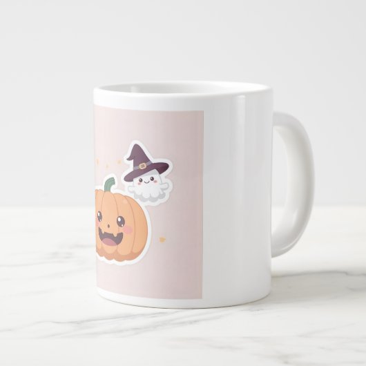 Kawaii Halloween Pumpkin Grote Koffiekop (Voorkant rechts)