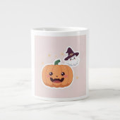 Kawaii Halloween Pumpkin Grote Koffiekop (Voorkant)