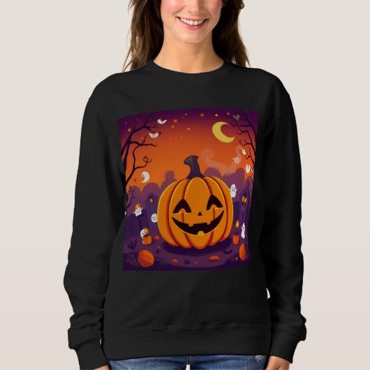 Kawaii Halloween Pumpkin Hoodie Trui (Voorkant)
