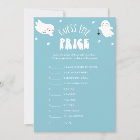 Kawaii Halloween Raad van de prijs Baby shower spe Kaart (Voorkant)