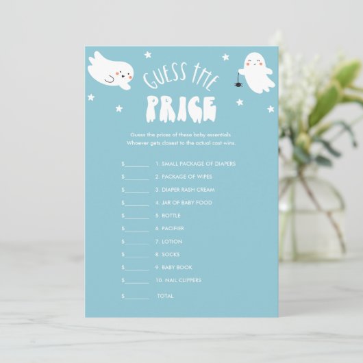 Kawaii Halloween Raad van de prijs Baby shower spe Kaart (Staand voorkant)