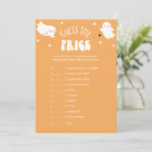 Kawaii Halloween Raad van de prijs Baby shower spe Kaart (Staand voorkant)