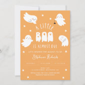 Kawaii Halloween Schattigee Ghost Baby shower Uitn Kaart (Voorkant)