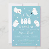 Kawaii Halloween Schattigee Ghost Baby shower Uitn Kaart (Voorkant)