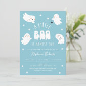 Kawaii Halloween Schattigee Ghost Baby shower Uitn Kaart (Staand voorkant)