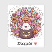 Kawaii Halloween Snoep Vinyl Schattige Ghost & Pum Sticker (Vel)