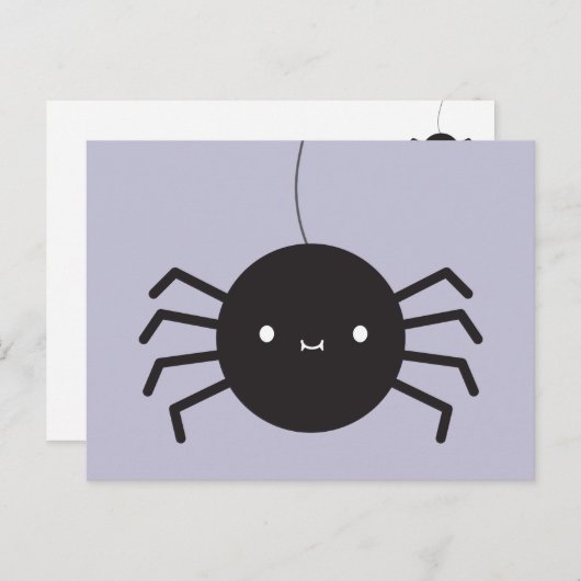 Kawaii Halloween Spider Briefkaart (Voorkant / Achterkant)
