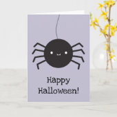 Kawaii Halloween Spider Kaart (Gele Bloem)