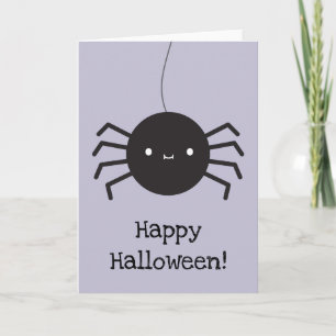 Kawaii Halloween Spider Kaart