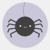Kawaii Halloween Spider Ronde Sticker (Voorkant)