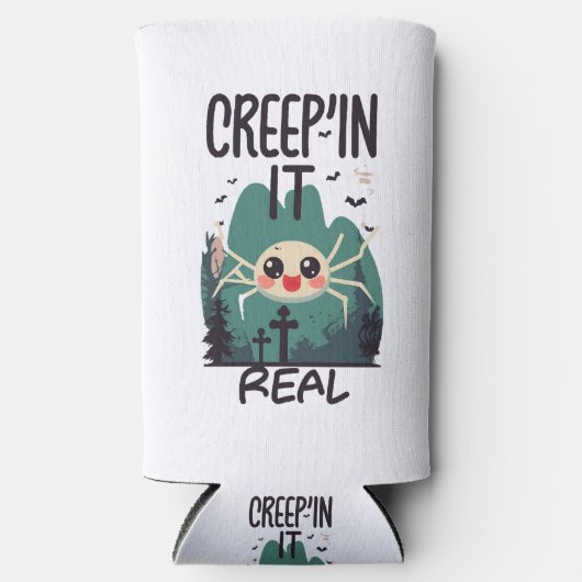 Kawaii Halloween Spin Pun Seltzer Blikjeskoeler (Voorkant)